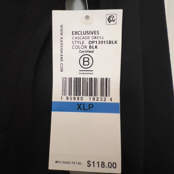 Karen Kane Petite Cascade Wrap Dress XLP - Picture 3 of 5